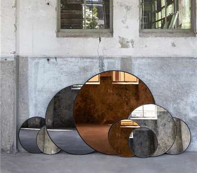 Spiegel ESPEJO Ø70 cm Rauchglas