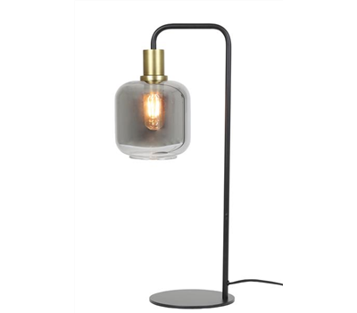 Tischleuchte LEKAR 23x18x57,5 cm antik bronze+Rauchglas